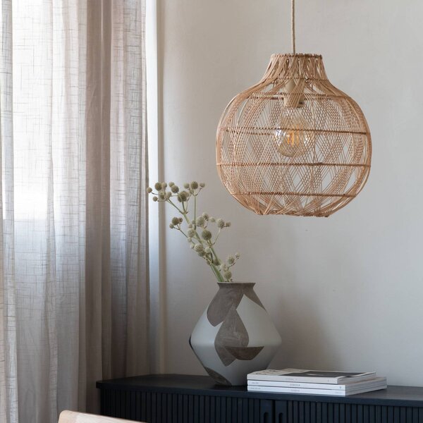 Good & Mojo Lampa wisząca Mendoza, możliwość ściemniania, jasne drewno, salon / jadalnia, bambus, design