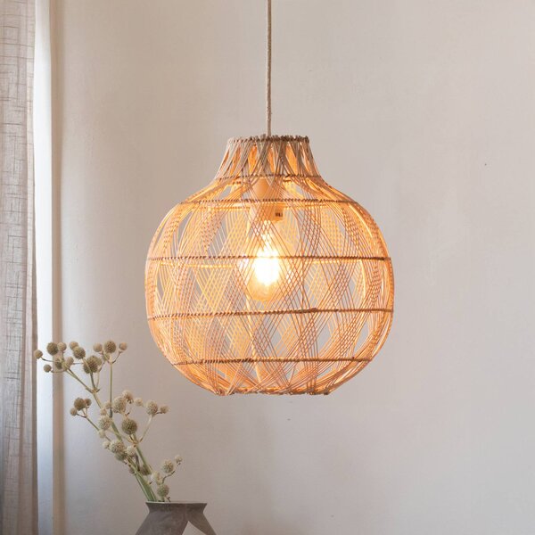 Good & Mojo Lampa wisząca Mendoza, możliwość ściemniania, jasne drewno, salon / jadalnia, bambus, design