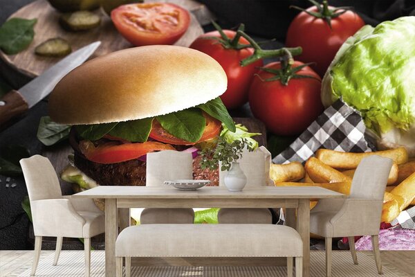 Fototapeta amerykański hamburger