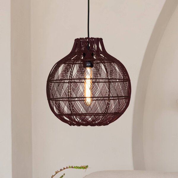 Good & Mojo Lampa wisząca Mendoza, możliwość ściemniania, czerwony, salon / jadalnia, bambus, design