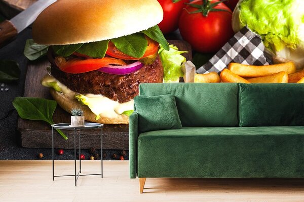 Fototapeta amerykański hamburger