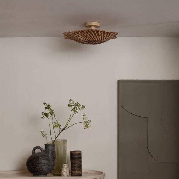 Good & Mojo Lampa sufitowa Madura, możliwość ściemniania, jasne drewno, salon / jadalnia, bambus