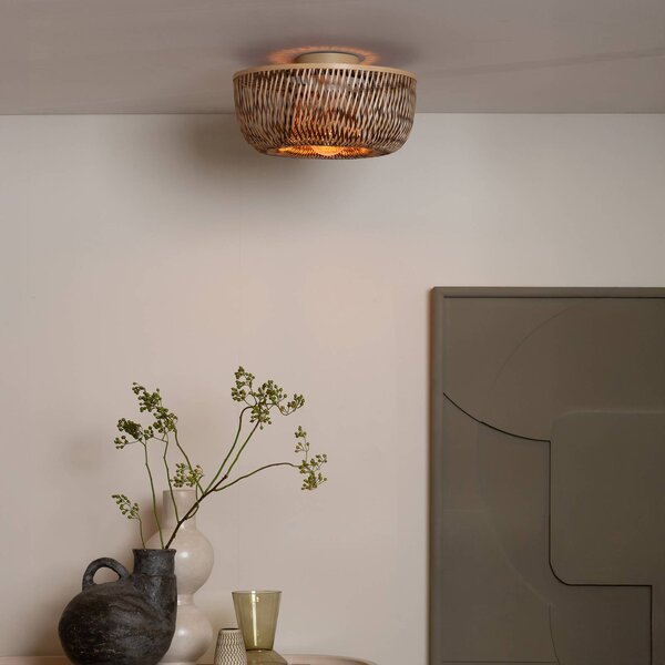 Good & Mojo Lampa sufitowa Barbados, możliwość ściemniania, jasne drewno, salon / jadalnia, bambus