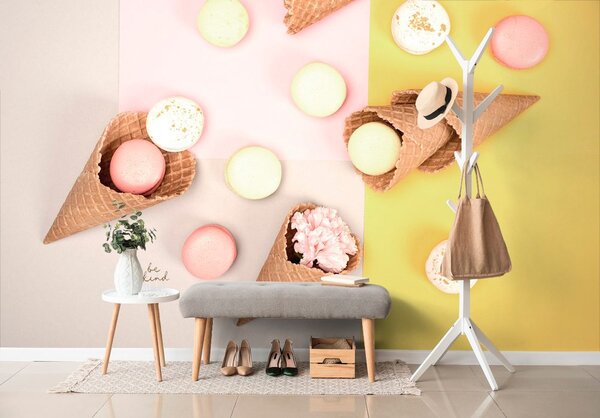Fototapeta makaroniki w wafelku