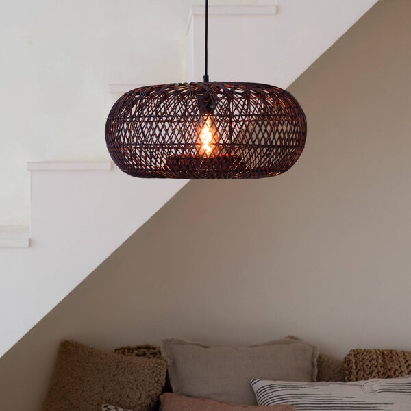 Good & Mojo Lampa wisząca Arizona, możliwość ściemniania, czerwony, salon / jadalnia, bambus, design