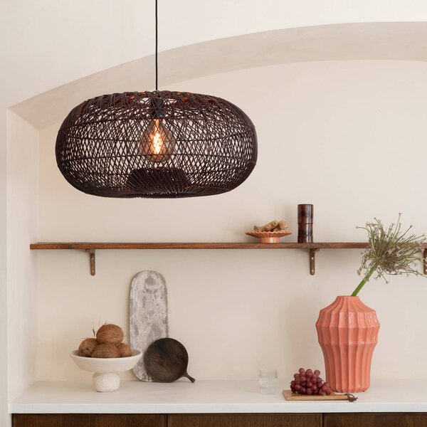 Good & Mojo Lampa wisząca Arizona, możliwość ściemniania, czerwony, salon / jadalnia, bambus, design