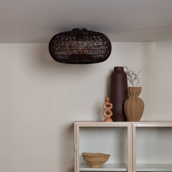 Good & Mojo Lampa sufitowa Arizona, możliwość ściemniania, czerwony, salon / jadalnia, bambus