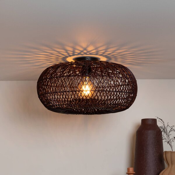 Good & Mojo Lampa sufitowa Arizona, możliwość ściemniania, czerwony, salon / jadalnia, bambus