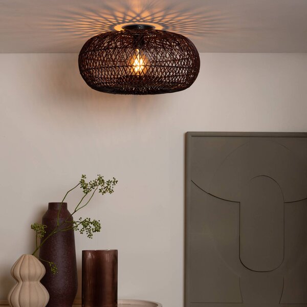 Good & Mojo Lampa sufitowa Arizona, możliwość ściemniania, czerwony, salon / jadalnia, bambus