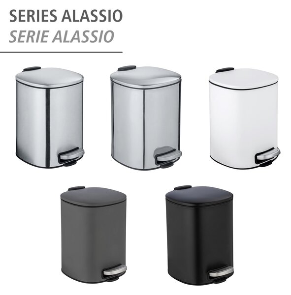 Kosz na śmieci ALASSIO, z pedałem i funkcją Easy-Close, 5 L,WENKO