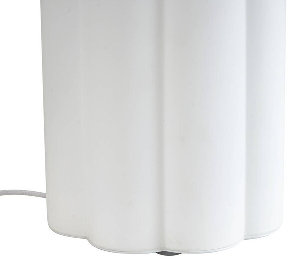 Lampa stołowa LED Lunja Lucande, możliwość ściemniania, biały / opal, salon / jadalnia, szkło, nowoczesny