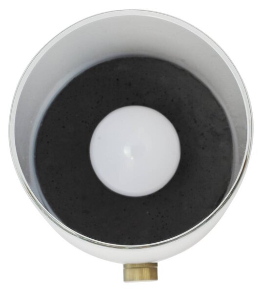 Dyberg Larsen Lampa stołowa design Cozy, możliwość ściemniania, aluminiowy / szary / cynkowy, salon / jadalnia, beton, design