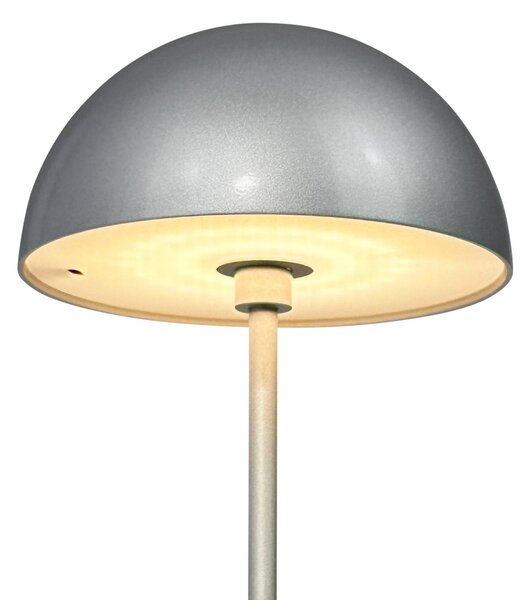 Dyberg Larsen Lampa stołowa Along, możliwość ściemniania, chromowy / srebrny, salon / jadalnia, metal, skandynawski