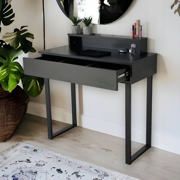 Toaletka / konsola "LENA PLUS" czarny mat 90cm, czarne U