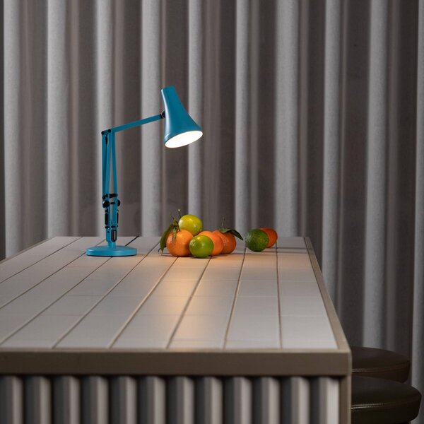Anglepoise Lampa stołowa 90 MINI VIVID, możliwość ściemniania, niebieski, biuro, aluminium, industrialny