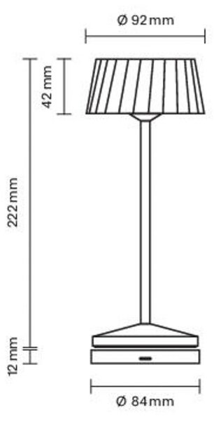 Sigor Lampa stołowa LED Facetta, beżowa, 22 cm, metal, CCT IP44 możliwość ściemniania, kremowy / amber, salon / jadalnia, aluminium, nowoczesny