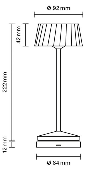 Sigor Lampa stołowa LED Facetta, beżowa, 22 cm, metal, CCT IP44 możliwość ściemniania, kremowy / amber, salon / jadalnia, aluminium, nowoczesny