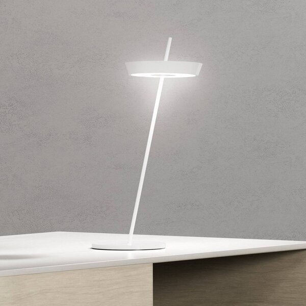 Sigor Lampa stołowa LED Mahina, możliwość ściemniania, biały / opal, salon / jadalnia, aluminium, nowoczesny