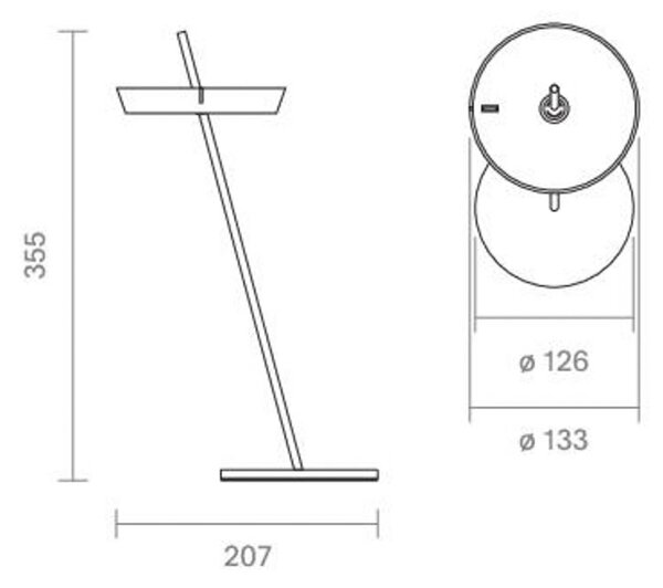 Sigor Lampa stołowa LED Mahina, możliwość ściemniania, chromowy / srebrny, salon / jadalnia, aluminium, nowoczesny