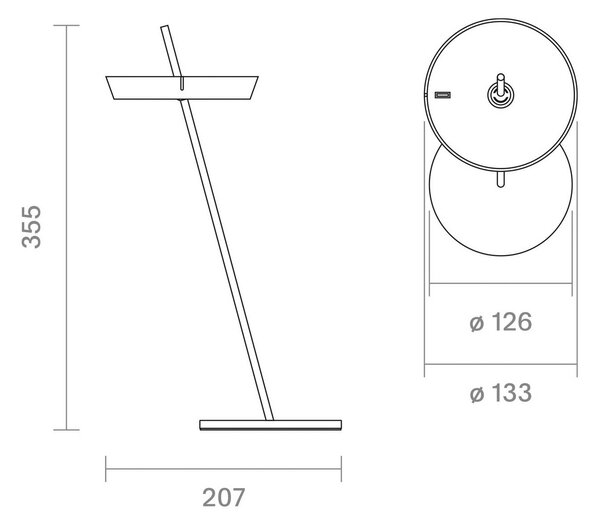 Sigor Lampa stołowa LED Mahina, możliwość ściemniania, czarny, salon / jadalnia, aluminium, nowoczesny