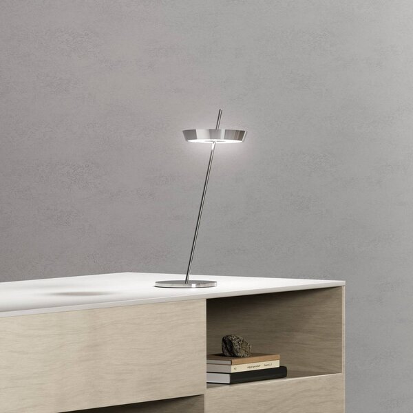 Sigor Lampa stołowa LED Mahina, możliwość ściemniania, chromowy / srebrny, salon / jadalnia, aluminium, nowoczesny