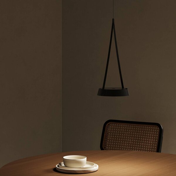 Sigor Lampa wisząca Mahina, możliwość ściemniania, czarny, salon / jadalnia, aluminium, nowoczesny