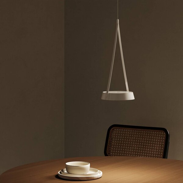 Sigor Lampa wisząca Mahina, możliwość ściemniania, biały / opal, salon / jadalnia, aluminium, nowoczesny