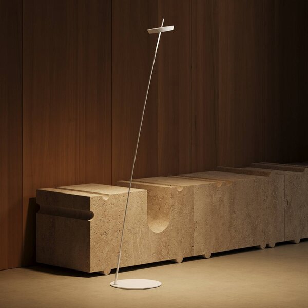 Sigor Lampa stojąca LED Mahina, możliwość ściemniania, biały / opal, salon / jadalnia, aluminium, nowoczesny