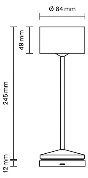 Sigor Lampa stołowa LED Veluna, biała, wysokość 25 cm, IP44, ściemniana, CCT możliwość ściemniania, biały / opal, salon / jadalnia, aluminium, nowoczesny
