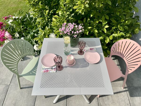 SOLEIL Pastelowo Zielone - NOWOCZESNE KRZESŁO OGRODOWE PLASTIKOWE (do kuchni, kawiarni, ogrodu) [SZTAPLOWANE]
