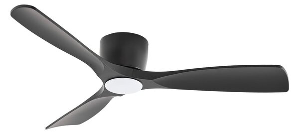 Wentylator sufitowy Moneno Smart LED, czarny, DC, Tuya – Lucande Lucande, Moneno, ściemnialny, czarny, salon, metal, nowoczesny