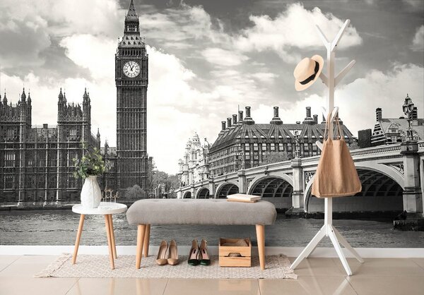 Fototapeta Big Ben w Londynie w czerni i bieli