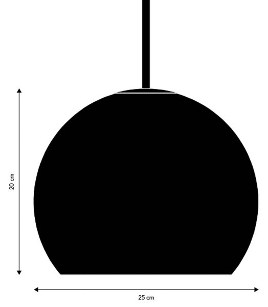 FRANDSEN Lampa wisząca szklana Ball, możliwość ściemniania, brązowy / rdzawy, salon / jadalnia, szkło, design