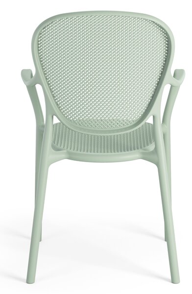 VERANO Pastelowo Zielone - NOWOCZESNE KRZESŁO OGRODOWE PLASTIKOWE (do kuchni, kawiarni, ogrodu) [SZTAPLOWANE]