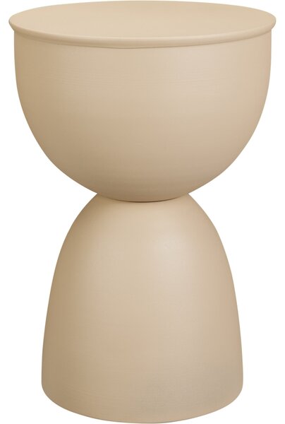 Metalowy stolik pomocniczy DUNE w kolorze piaskowym, 45,5 cm