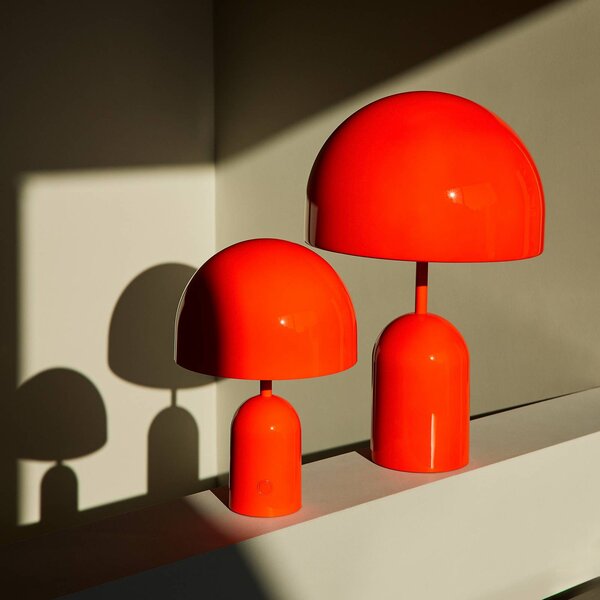 Tom Dixon Lampa stołowa design Bell, możliwość ściemniania, czerwony, salon / jadalnia, metal, design