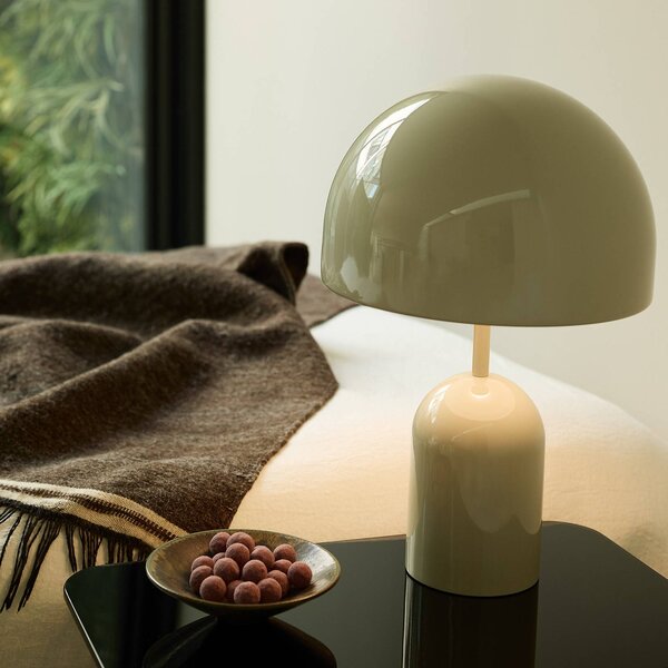 Tom Dixon Lampa stołowa design Bell, możliwość ściemniania, aluminiowy / szary / cynkowy, salon / jadalnia, metal, design