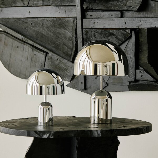 Tom Dixon Lampa stołowa design Beat, możliwość ściemniania, aluminiowy / szary / cynkowy, salon / jadalnia, aluminium, design