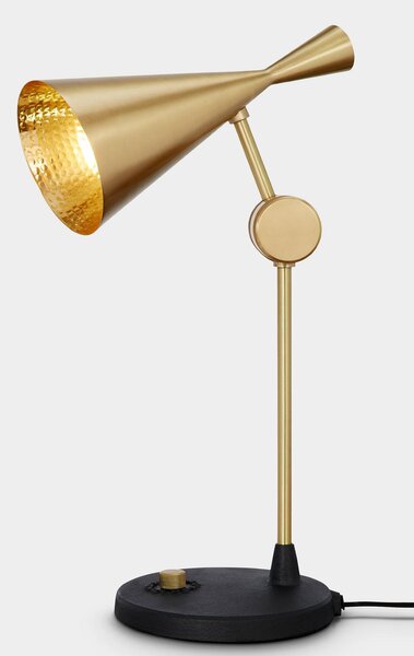 Tom Dixon Lampa stołowa design Beat, możliwość ściemniania, mosiężny / złoty, salon / jadalnia, mosiądz, design