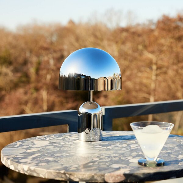 Tom Dixon Lampa stołowa design Beat, możliwość ściemniania, aluminiowy / szary / cynkowy, salon / jadalnia, aluminium, design