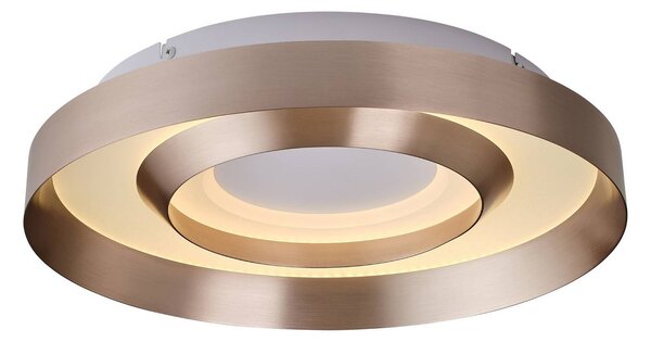 Brilliant Lampa sufitowa LED Onix, możliwość ściemniania, mosiężny / złoty, salon / jadalnia, aluminium, nowoczesny