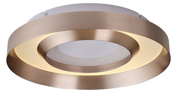 Brilliant Lampa sufitowa LED Onix, możliwość ściemniania, mosiężny / złoty, salon / jadalnia, aluminium, nowoczesny