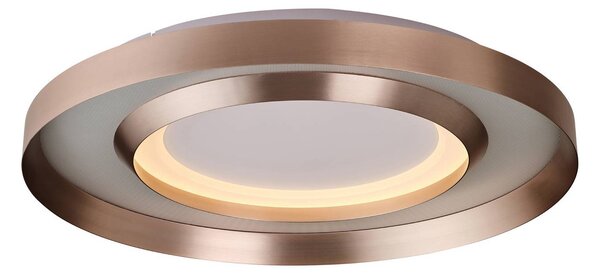 Brilliant Lampa sufitowa LED Onix, możliwość ściemniania, mosiężny / złoty, salon / jadalnia, aluminium, nowoczesny