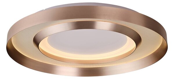 Brilliant Lampa sufitowa LED Onix, możliwość ściemniania, mosiężny / złoty, salon / jadalnia, aluminium, nowoczesny