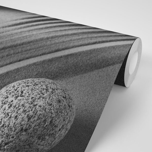 Tapeta Yin i Yang czarno-białe kamienie