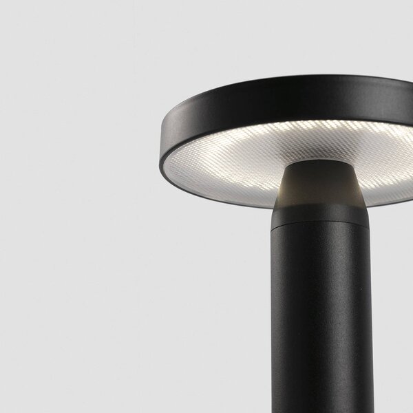 FARO BARCELONA Lampa stołowa LED Cairo, czarna, tworzywo sztuczne, IP44, 21 cm możliwość ściemniania, czarny, salon / jadalnia, tworzywo sztuczne, nowoczesny