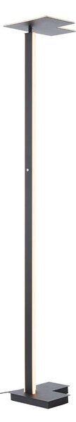 Brilliant Lampa stojąca LED Mora, możliwość ściemniania, czarny, salon / jadalnia, metal, nowoczesny