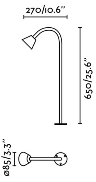 FARO BARCELONA Słupek oświetleniowy LED Lily, wysokość 65 cm, czarny, stal nierdzewna, IP65 Lily, czarny, stal szlachetna, nowoczesny