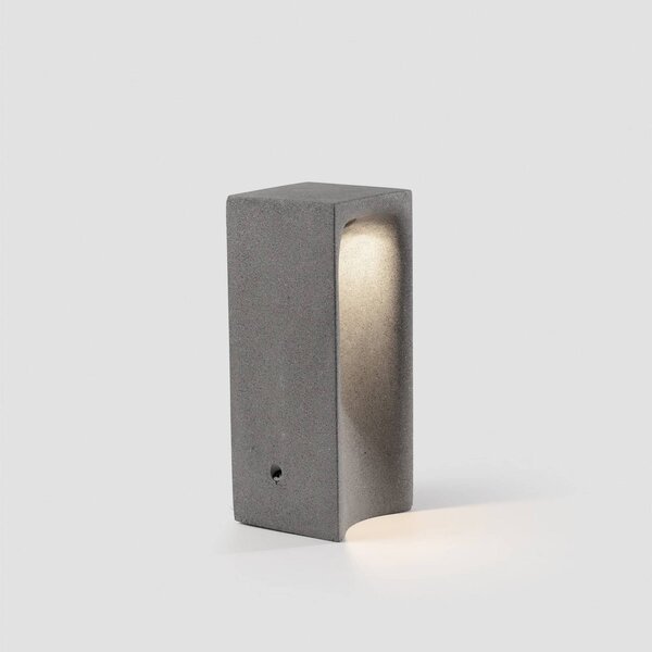 FARO BARCELONA Lampa ogrodowa stojąca Grot, aluminiowy / szary / cynkowy, beton, nowoczesny