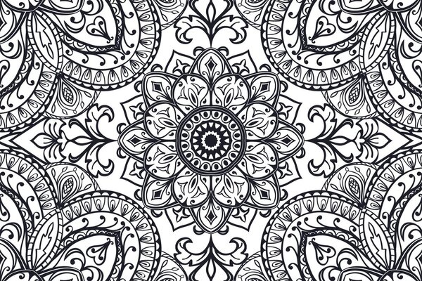 Tapeta czarno-biały ornament